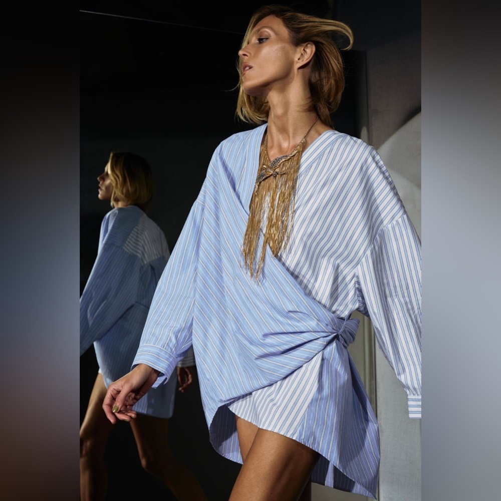 Zara - Poplin Wrap Shirt